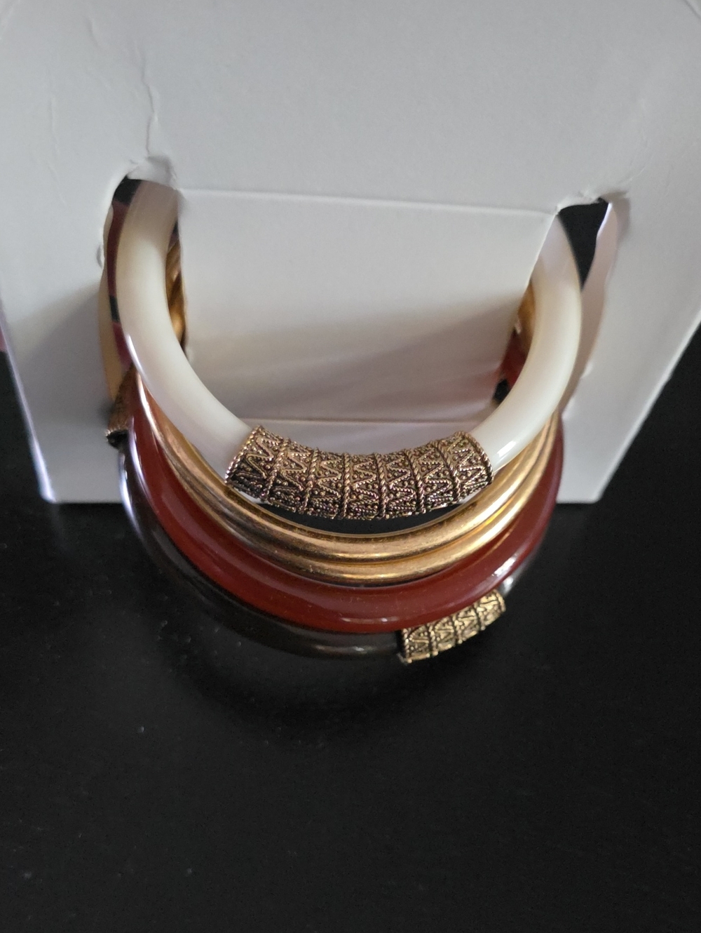 ZARA 5 Pack Assorted Rigid Bracelets Statement Bangle Set - Picture 10 of 16